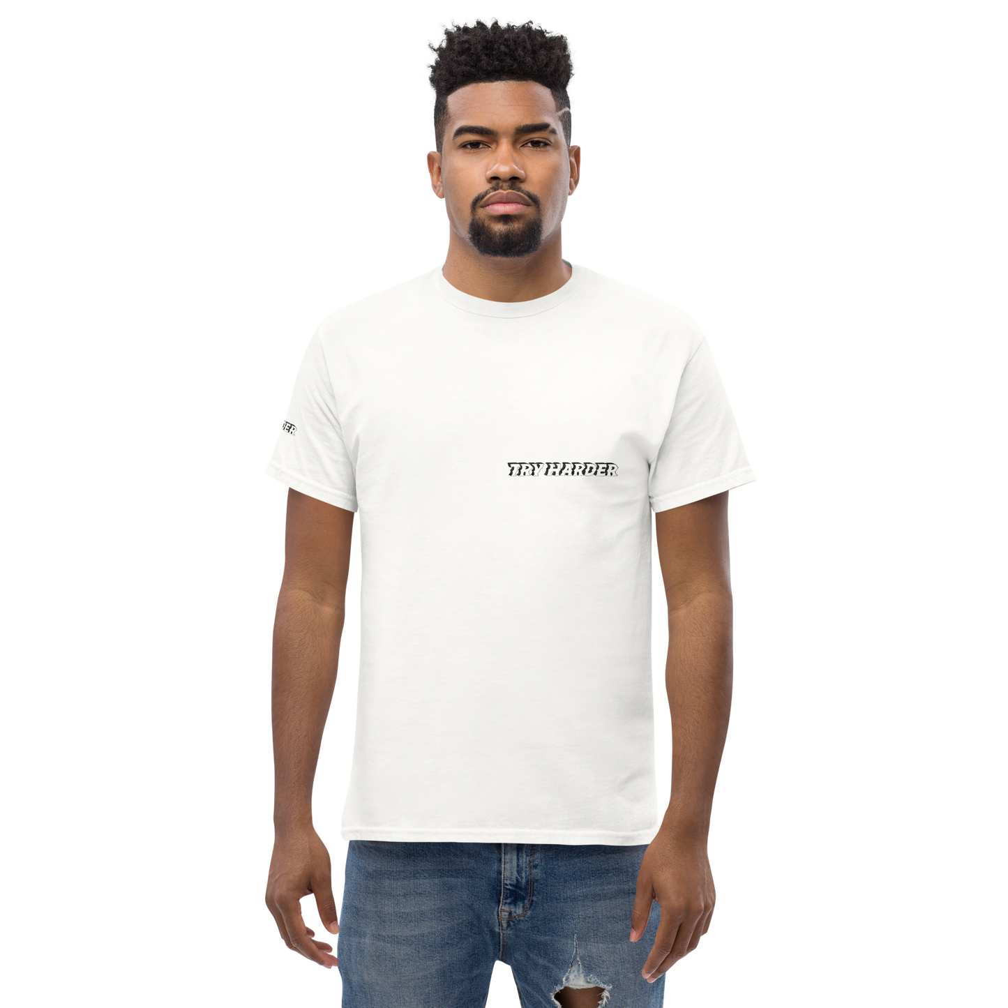 [BB] Try Harder WHITE tshirt