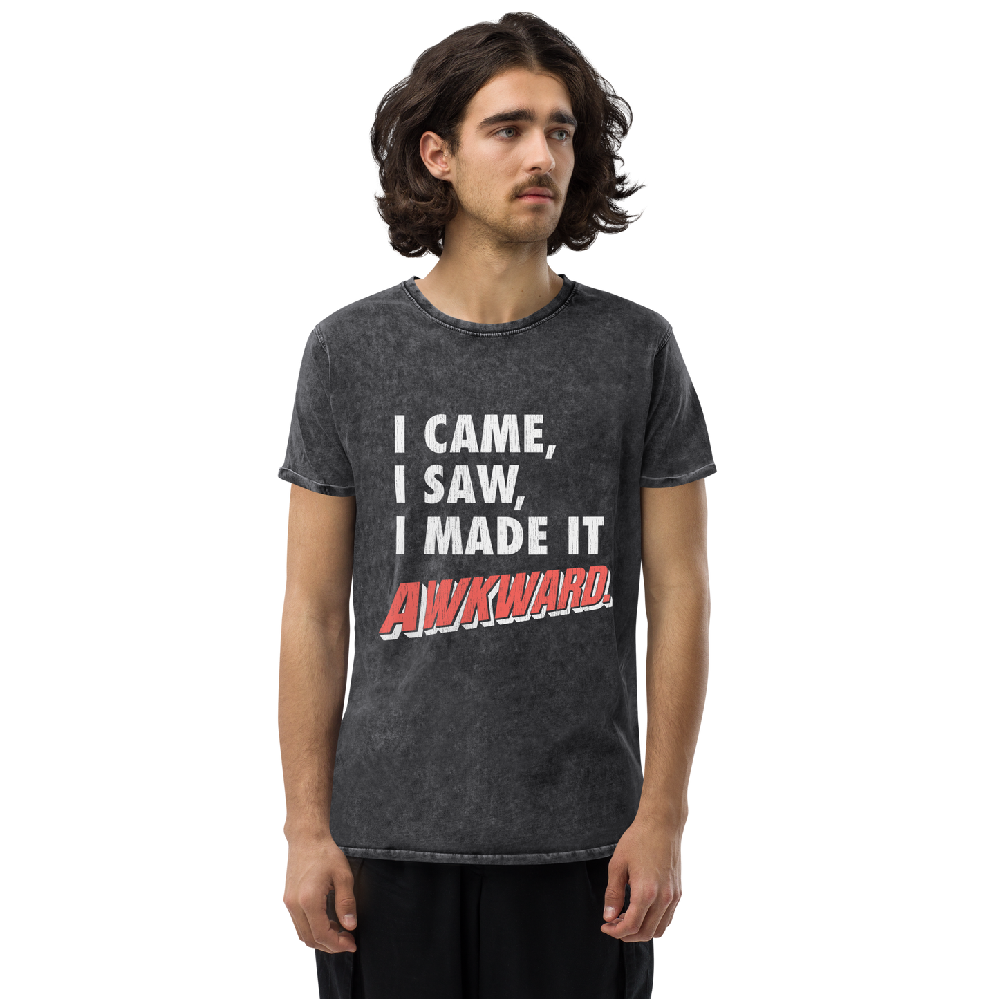 I Made It Awkward Denim T-Shirt